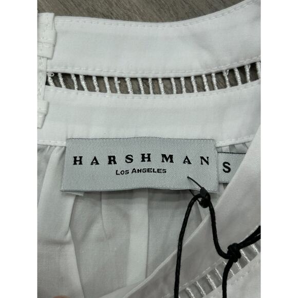 NWT Harshman Women's White Cotton Anemone Lace Eyelet-Trim Blouse Top Size S - Picture 8 of 13
